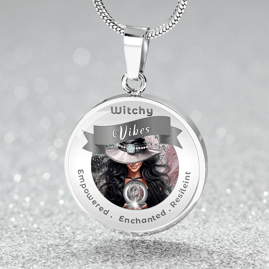 Witchy Vibes - Black- Charm Necklace ShineOn Fulfillment