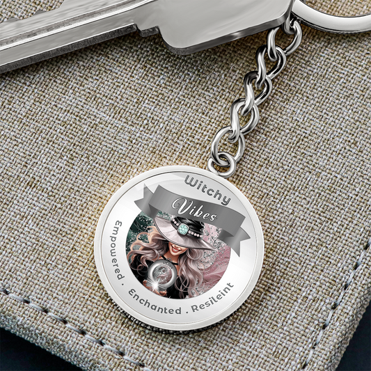 Witchy Vibes - Blond - Charm Keychain - This Luxury Charm Keychain is more than just a keyring — it’s an empowering expression of your dreams, intentions, and personal energy.Featuring an original design with meaningful affirmations, symbols, or imagery,