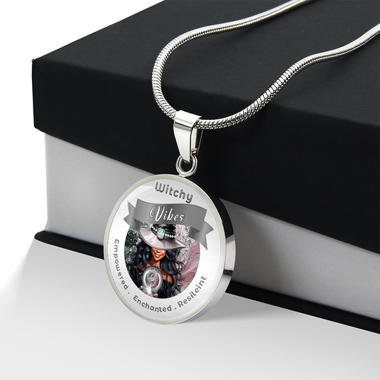 Witchy Vibes - Dark - Charm Necklace - This Luxury Charm Necklace is more than just an accessory — it’s a soulful expression of your journey, dreams, and intentions. Designed with meaning, each charm carries powerful affirmation words, images, or symbols