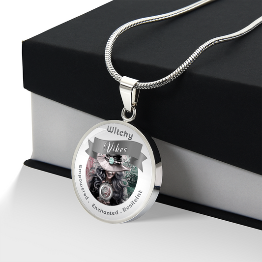 Witchy Vibes -Grey- Charm Necklace - This Luxury Charm Necklace is more than just an accessory — it’s a soulful expression of your journey, dreams, and intentions. Designed with meaning, each charm carries powerful affirmation words, images, or symbols th