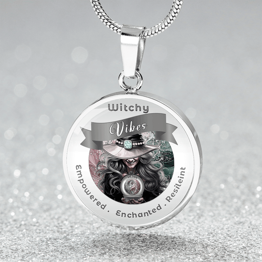 Witchy Vibes -Grey- Charm Necklace ShineOn Fulfillment