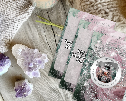Witchy Vibes Printable Charm Cards - Unleash the magic of the Universe with Witchy Vibes Affirmation Cards! Each card is crafted to infuse your practice with enchanting energies and powerful affirmations. Perfect for invoking strength, transformation, and