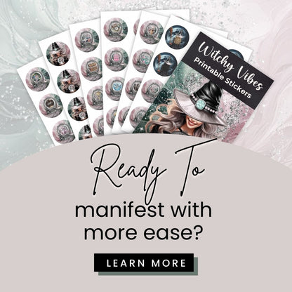 Witchy Vibes Printable Stickers - Printable Stickers: Add Sparkle to Your World! Bring enchantment to your creative projects with Witchy Vibes Printable Stickers! Straight from the Universe, this mystical collection is here to transform your world into a