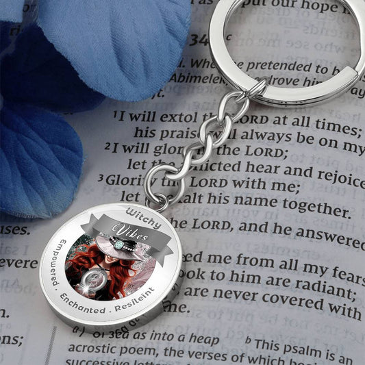 Witchy Vibes - Red - Charm Keychain - This Luxury Charm Keychain is more than just a keyring — it’s an empowering expression of your dreams, intentions, and personal energy.Featuring an original design with meaningful affirmations, symbols, or imagery, ea