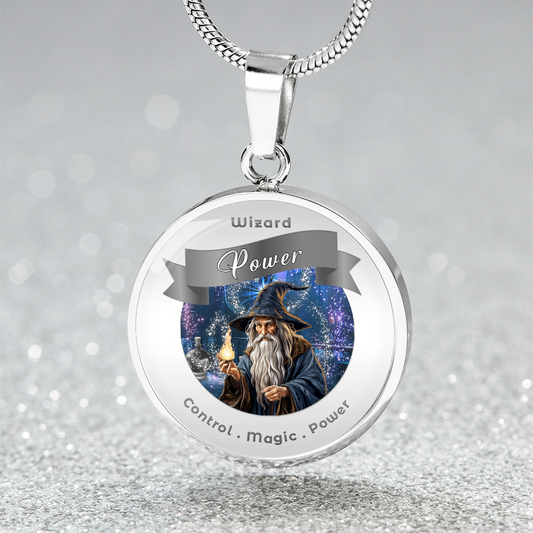 Wizard - RPG Fantasy Charm Necklace ShineOn Fulfillment