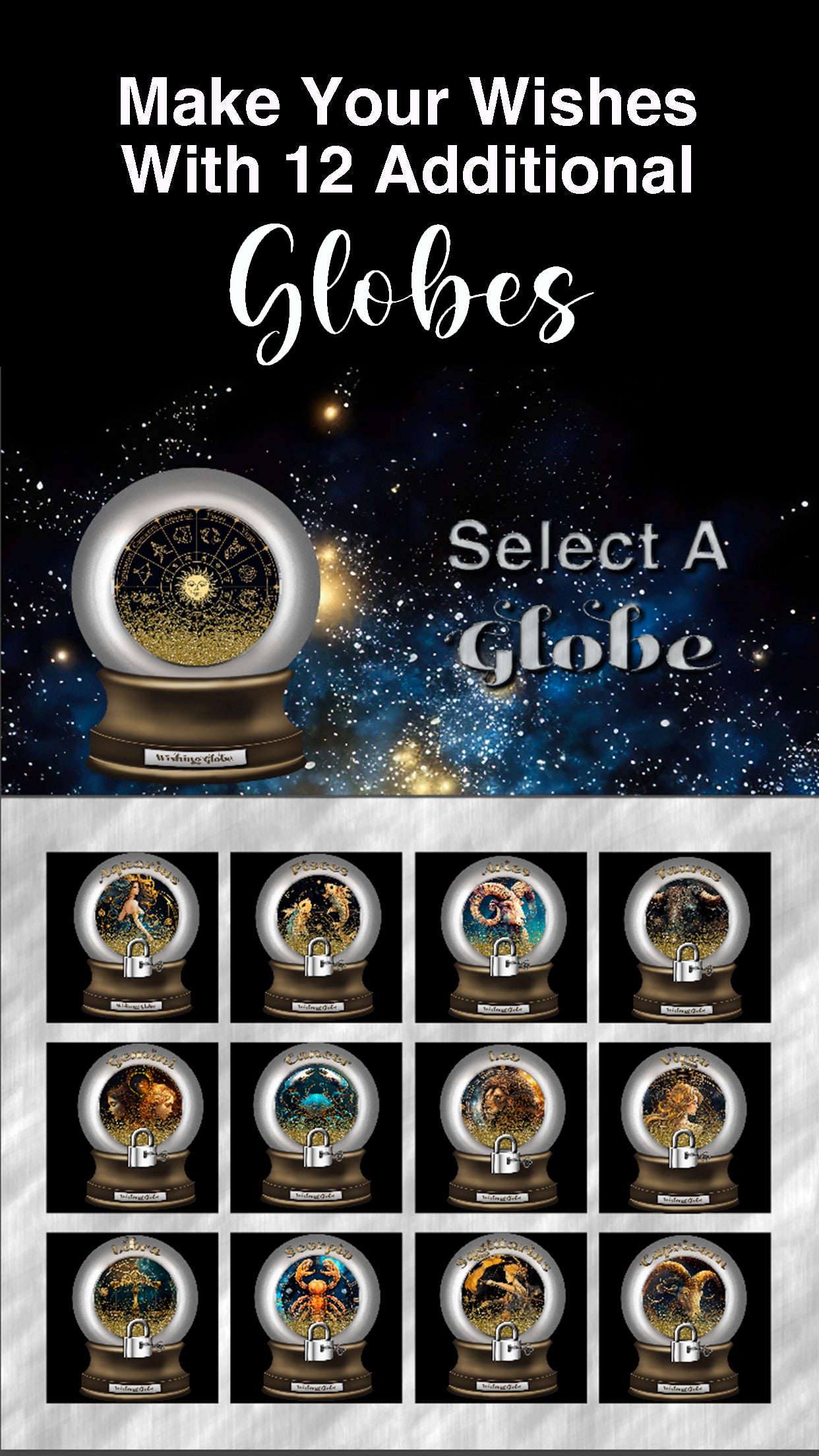 Zodiac Wishing Globe App- Embrace The Possibility! Download For FREE More Than Charms Digital