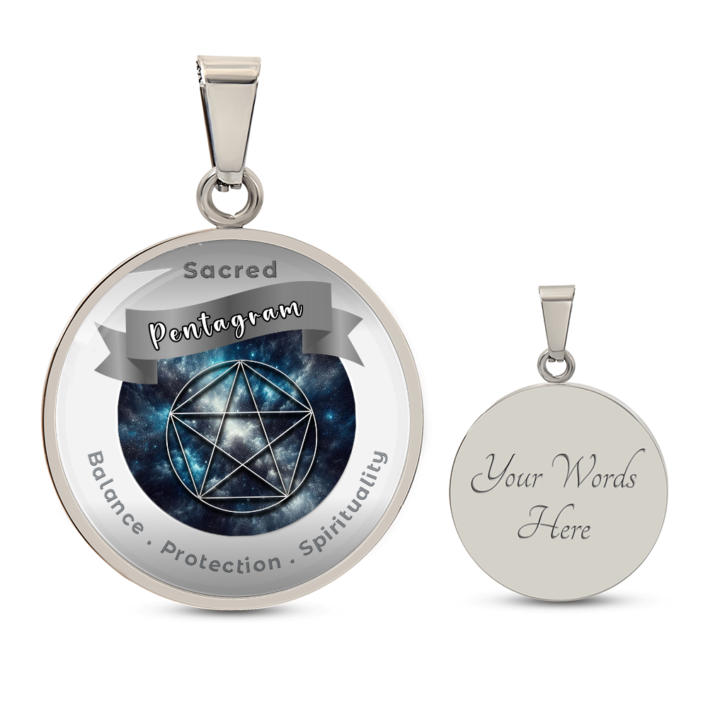 Pentagram - Balance Protection Spirituality - Affirmation Necklace - More Than CharmsMore Than Charms
