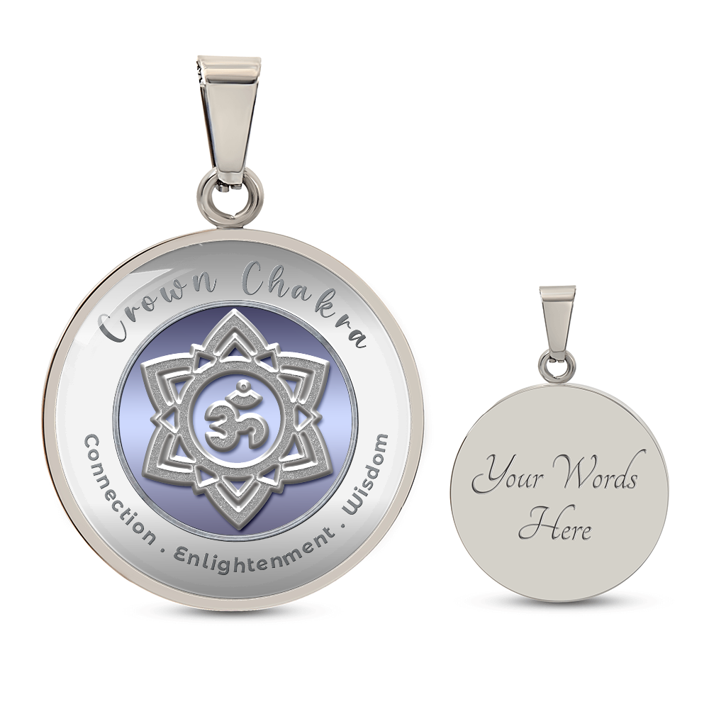 Crown Chakra - Connection Spiritual Enlightenment Divine Wisdom - Affirmation Necklace - More Than CharmsMore Than Charms