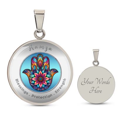 Hamsa - Protection Strength Blessings. - Affirmation Necklace - More Than CharmsMore Than Charms