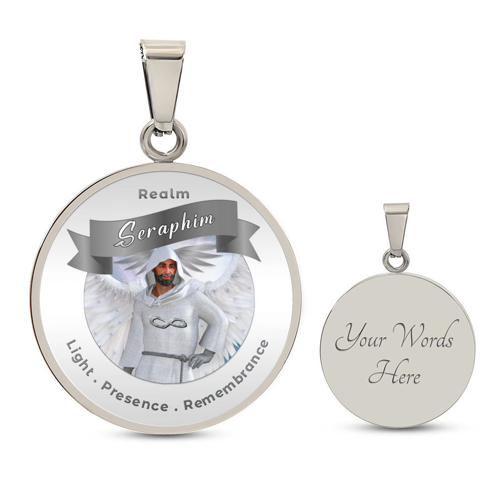 Seraphim - Angelic Realm Affirmation Necklace For Remembrance, Presence & Light- More Than CharmsMore Than Charms