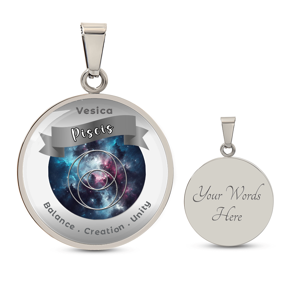 Vescica Piscis - Unity Creation Balance - Affirmation Necklace - More Than CharmsMore Than Charms