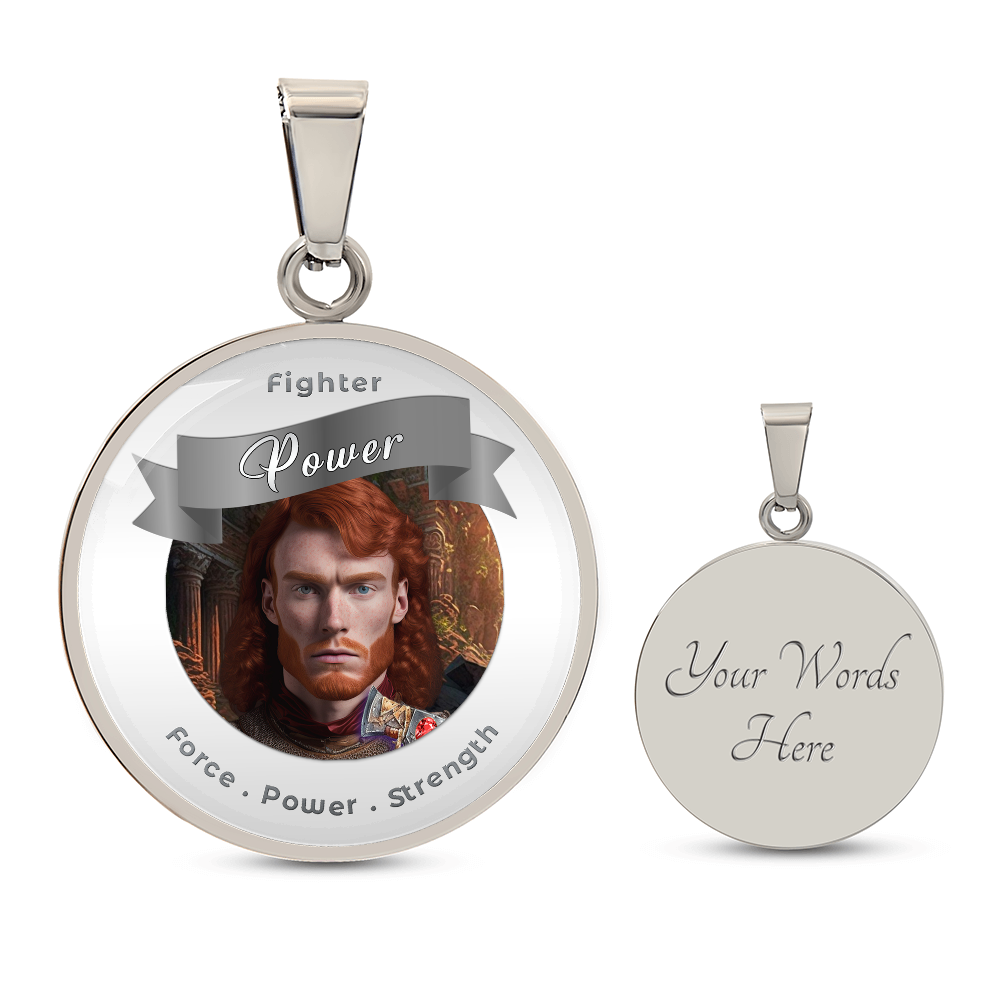 Fighter - RPG Fantasy Affirmation Necklace - More Than CharmsMore Than Charms
