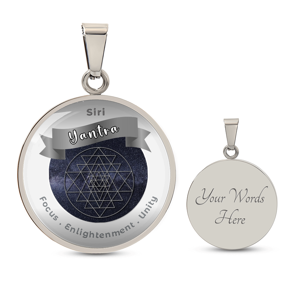 Sri Yantra - Focus Unity Enlightenment - Affirmation Necklace - More Than CharmsMore Than Charms