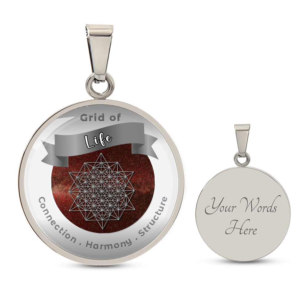 Grid of Life - Harmony Connection Structure - Affirmation Necklace - More Than CharmsMore Than Charms