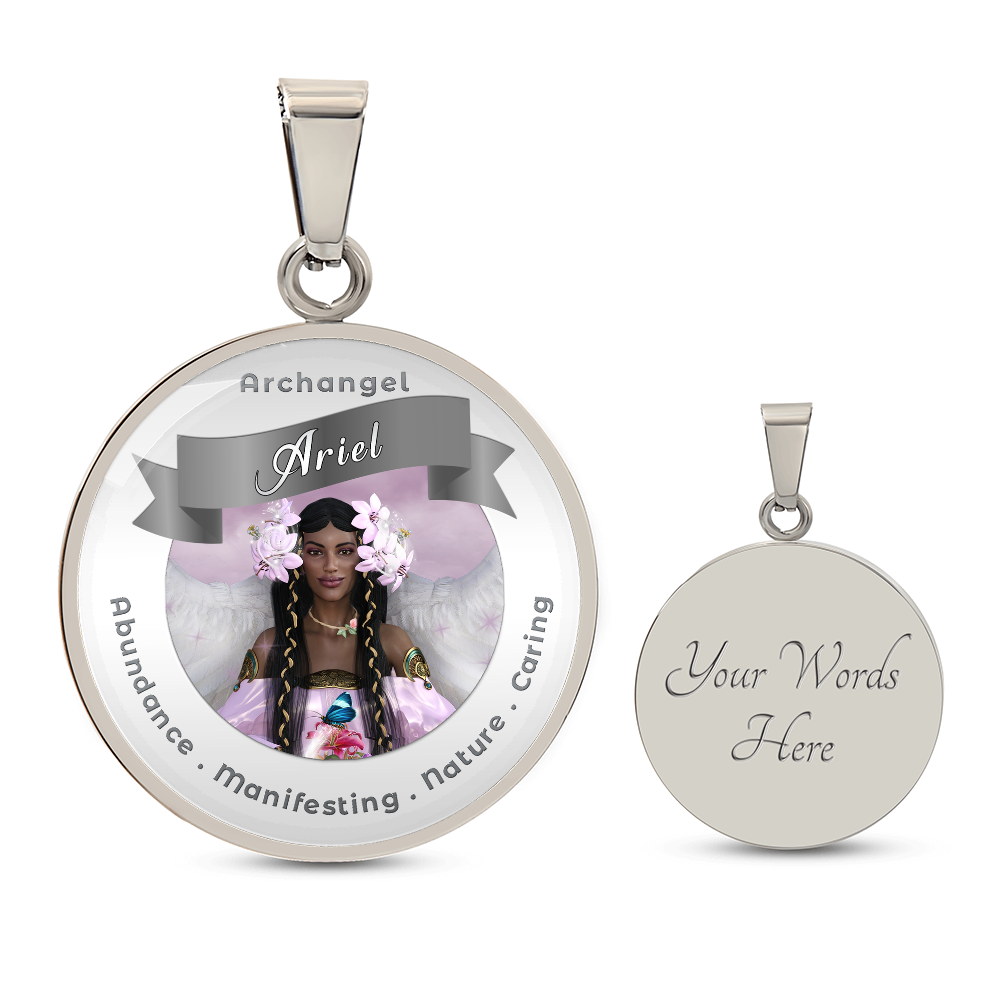 Archangel Ariel 2 - Affirmation Necklace For Abundance, Manifesting, Nature & Caring - More Than CharmsMore Than Charms