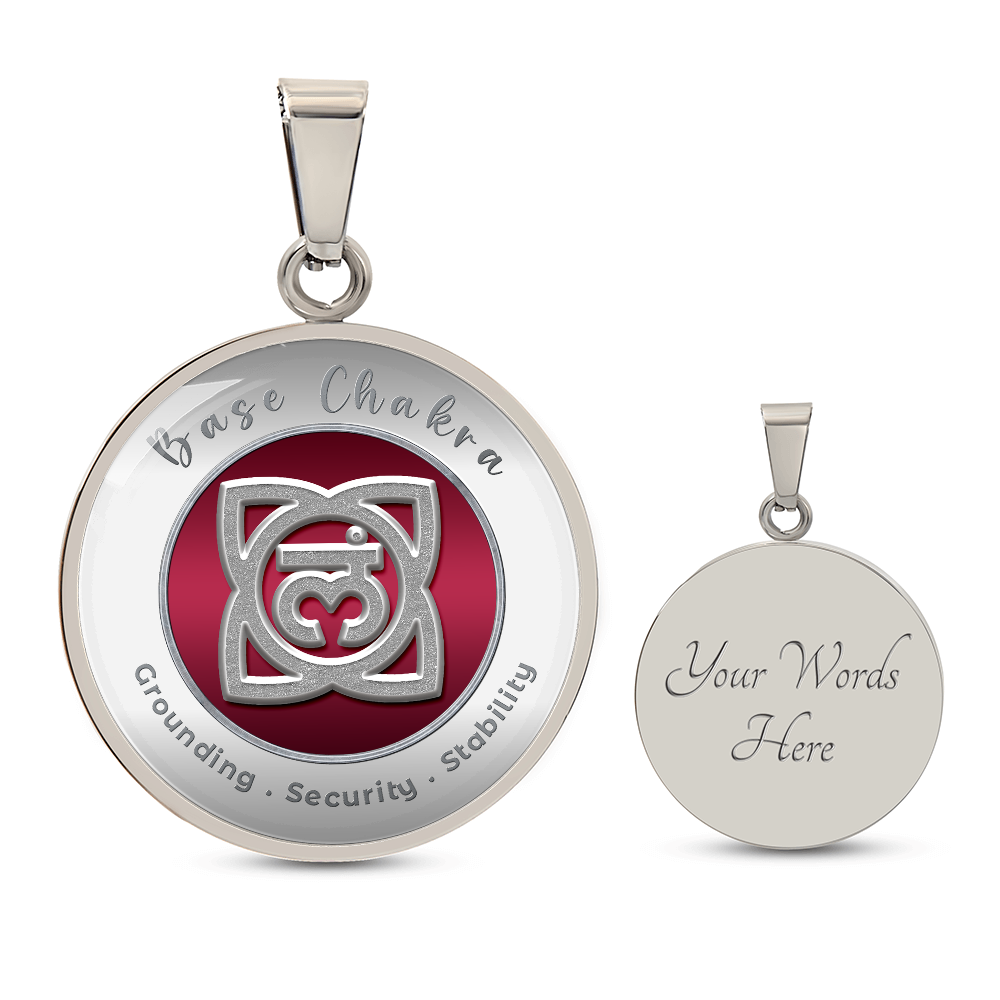 Base Chakra - Stability Grounding Security - Affirmation Necklace - More Than CharmsMore Than Charms