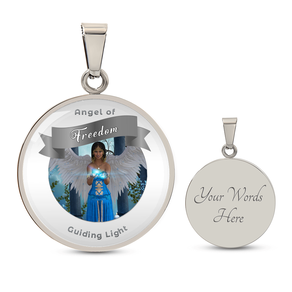 Freedom - Guardian Angel Affirmation Necklace - More Than CharmsMore Than Charms
