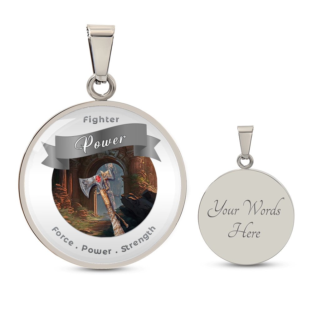 Fighter 2 - RPG Fantasy Affirmation Necklace - More Than CharmsMore Than Charms