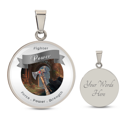 Fighter 2 - RPG Fantasy Affirmation Necklace - More Than CharmsMore Than Charms