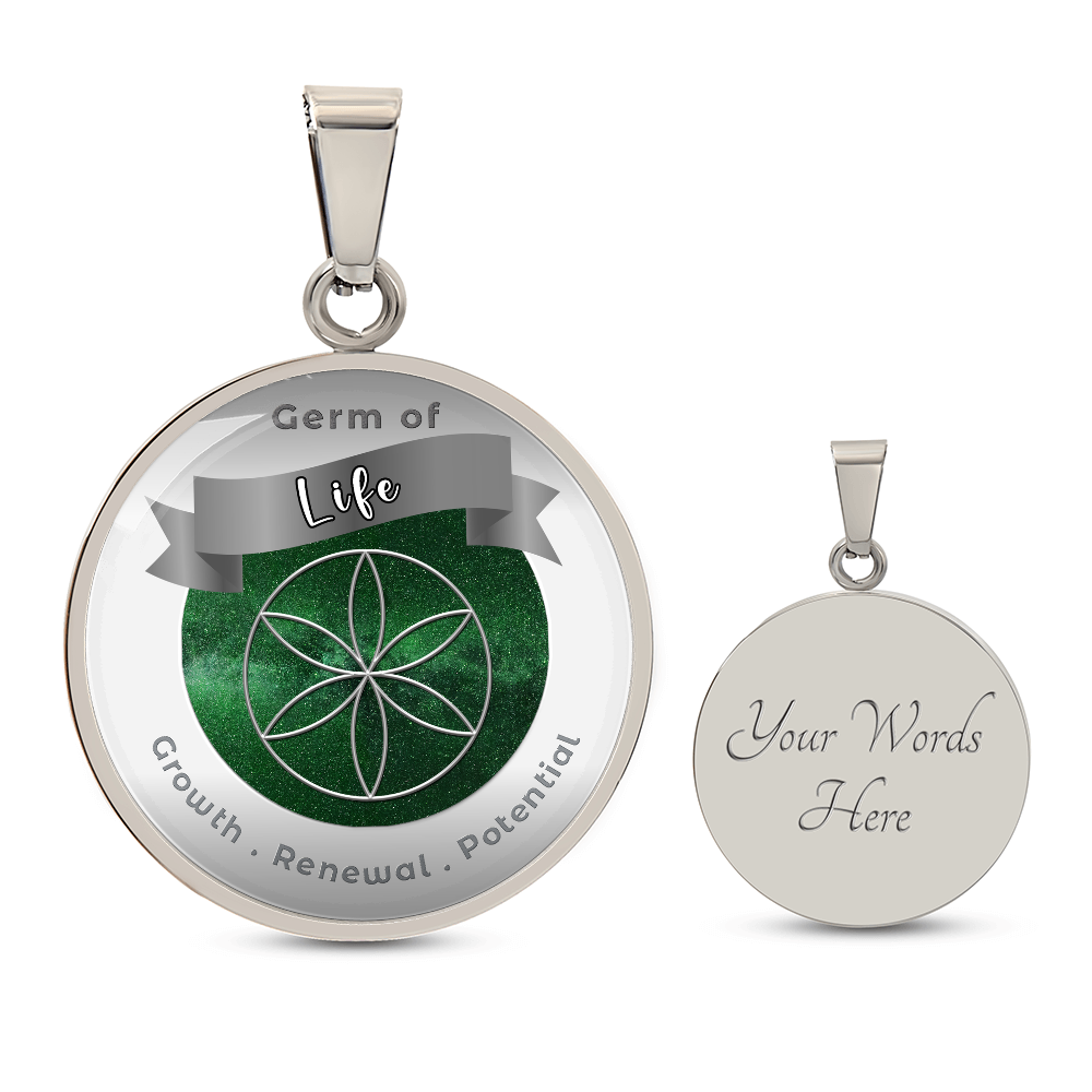 Germ of Life - Growth Renewal Potential- Affirmation Necklace - More Than CharmsMore Than Charms