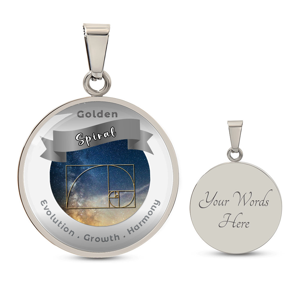 Golden Spiral - Growth Evolution Harmony - Affirmation Necklace - More Than CharmsMore Than Charms