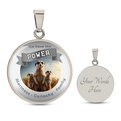 Meercat - Power Animal Affirmation Necklace - Alertness Curiosity Family- More Than CharmsMore Than Charms
