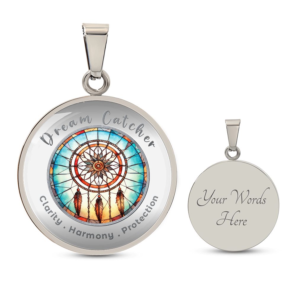 Dream Catcher - Protection Harmony Clarity - Affirmation Necklace - More Than CharmsMore Than Charms