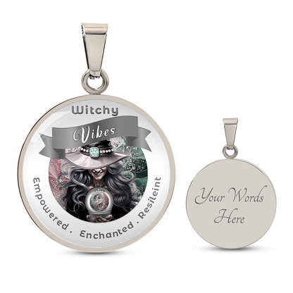 Witchy Vibes -Grey- Affirmation Necklace