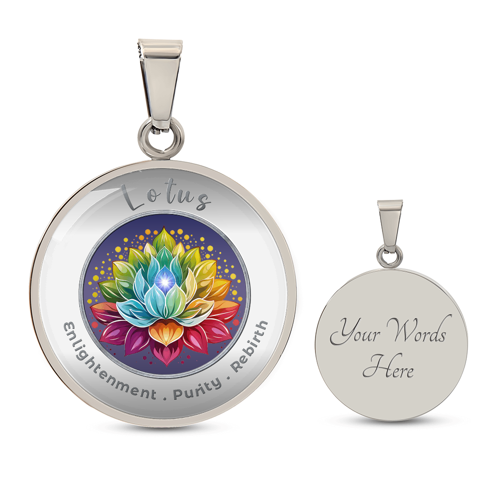 Lotus - Purity Enlightenment Rebirth - Affirmation Necklace - More Than CharmsMore Than Charms