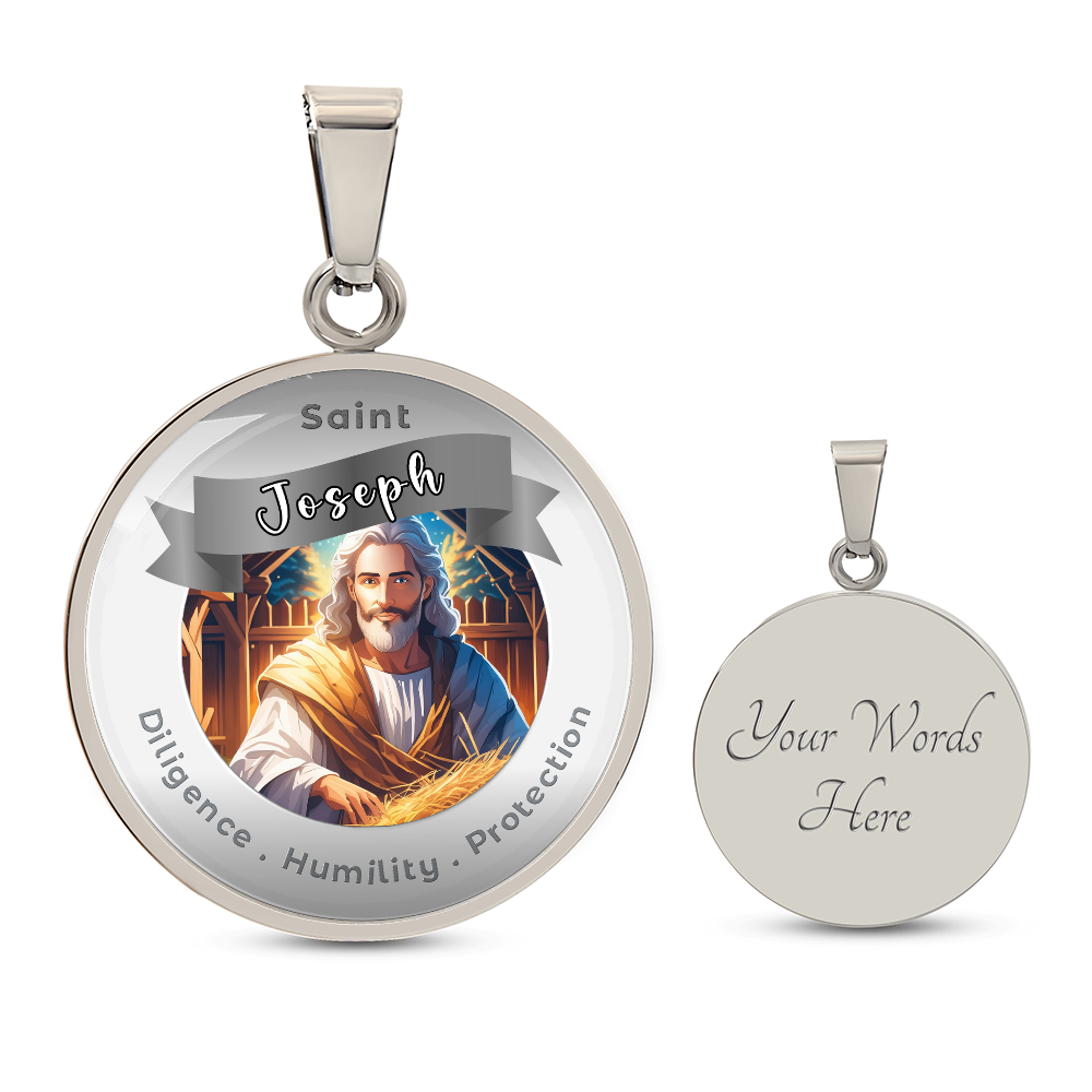 Saint Joseph - Affirmation Necklace - More Than CharmsMore Than Charms