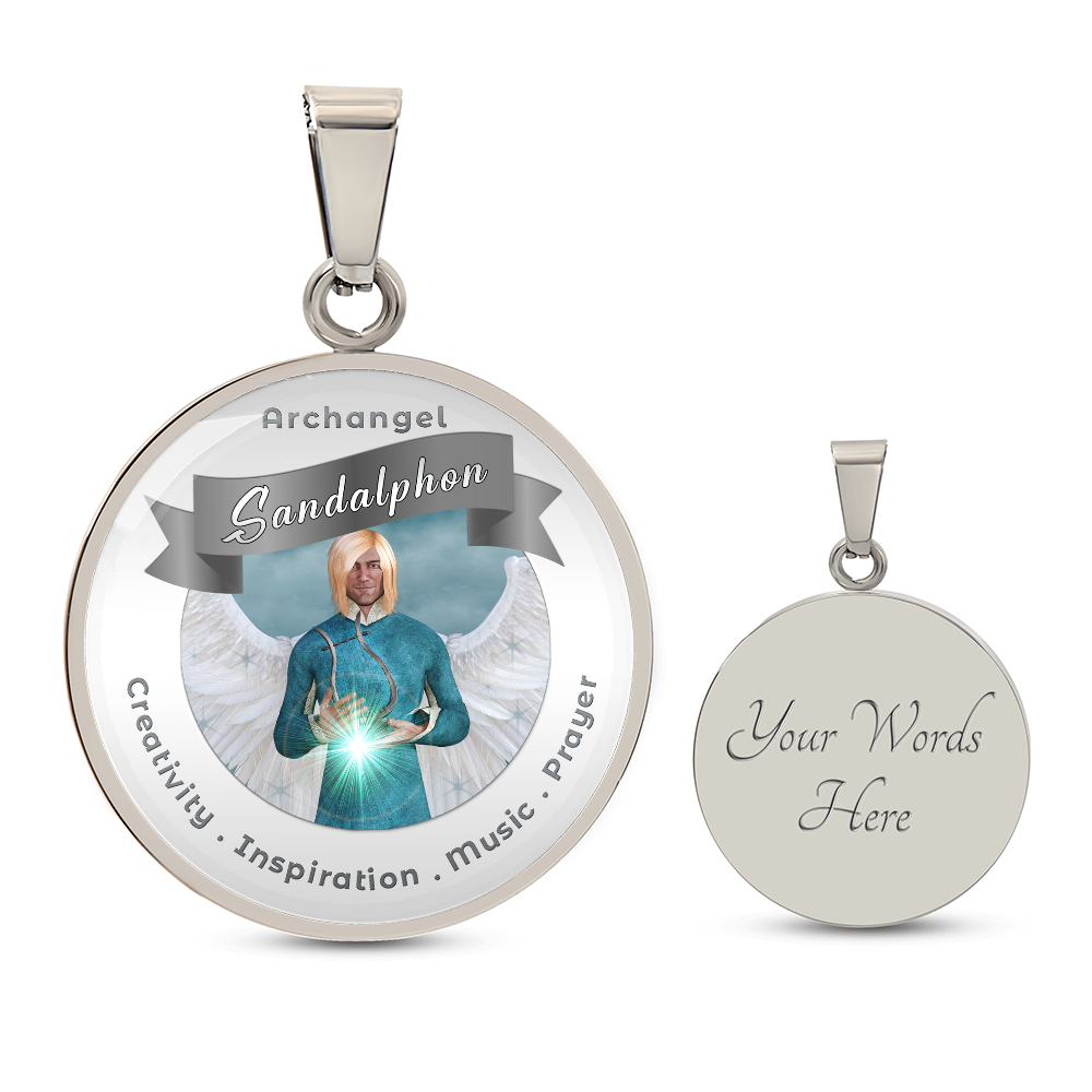 Archangel Sandalphon - Affirmation Necklace For Creativity, Inspiration, Music & Prayer - More Than CharmsMore Than Charms