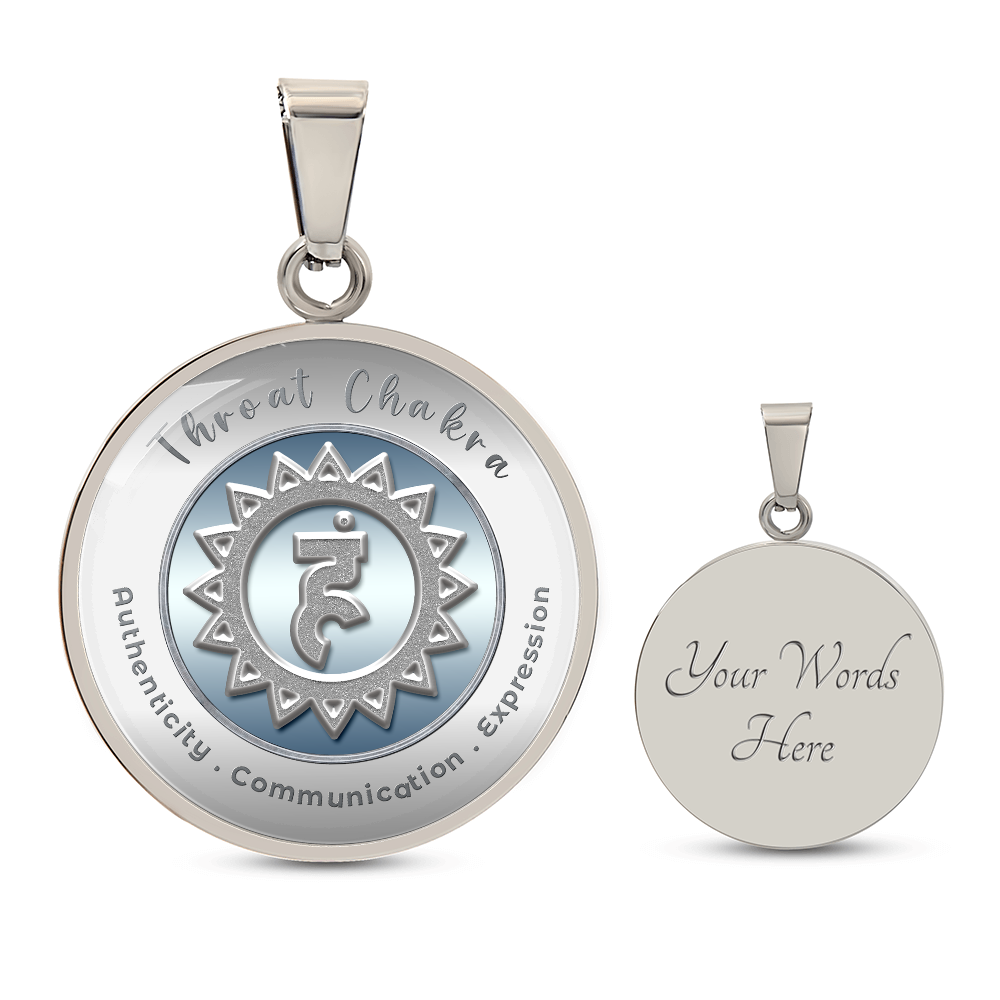 Throat Chakra - Communication Expression Authenticity - Affirmation Necklace - More Than CharmsMore Than Charms