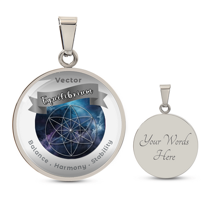 Vector Equilibrium - Balance Harmony Stability - Affirmation Necklace - More Than CharmsMore Than Charms