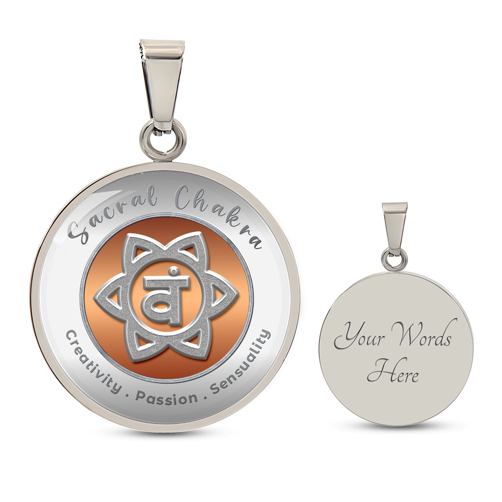 Sacral Chakra - Creativity Passion Sensuality - Affirmation Necklace - More Than CharmsMore Than Charms