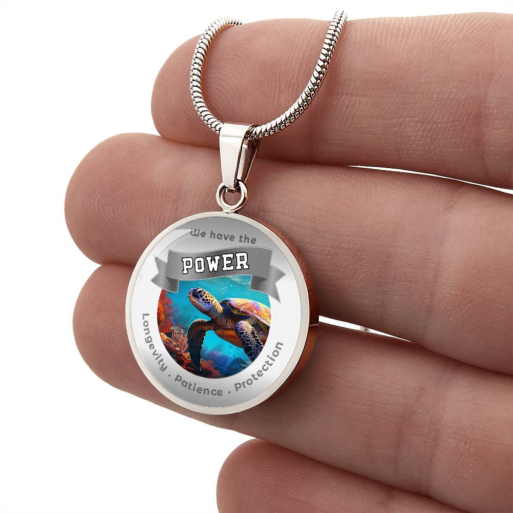 Turtle - Power Animal Affirmation Necklace - Longevity Patience Protection- More Than CharmsMore Than Charms