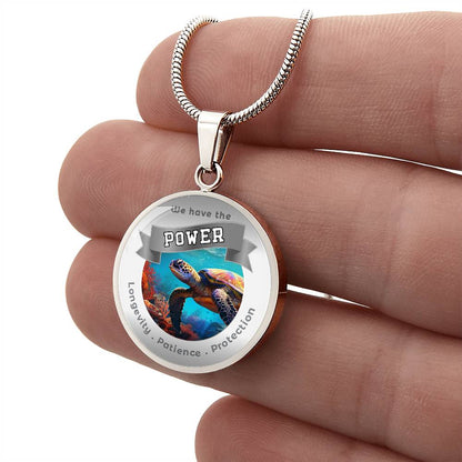 Turtle - Power Animal Affirmation Necklace - Longevity Patience Protection- More Than CharmsMore Than Charms