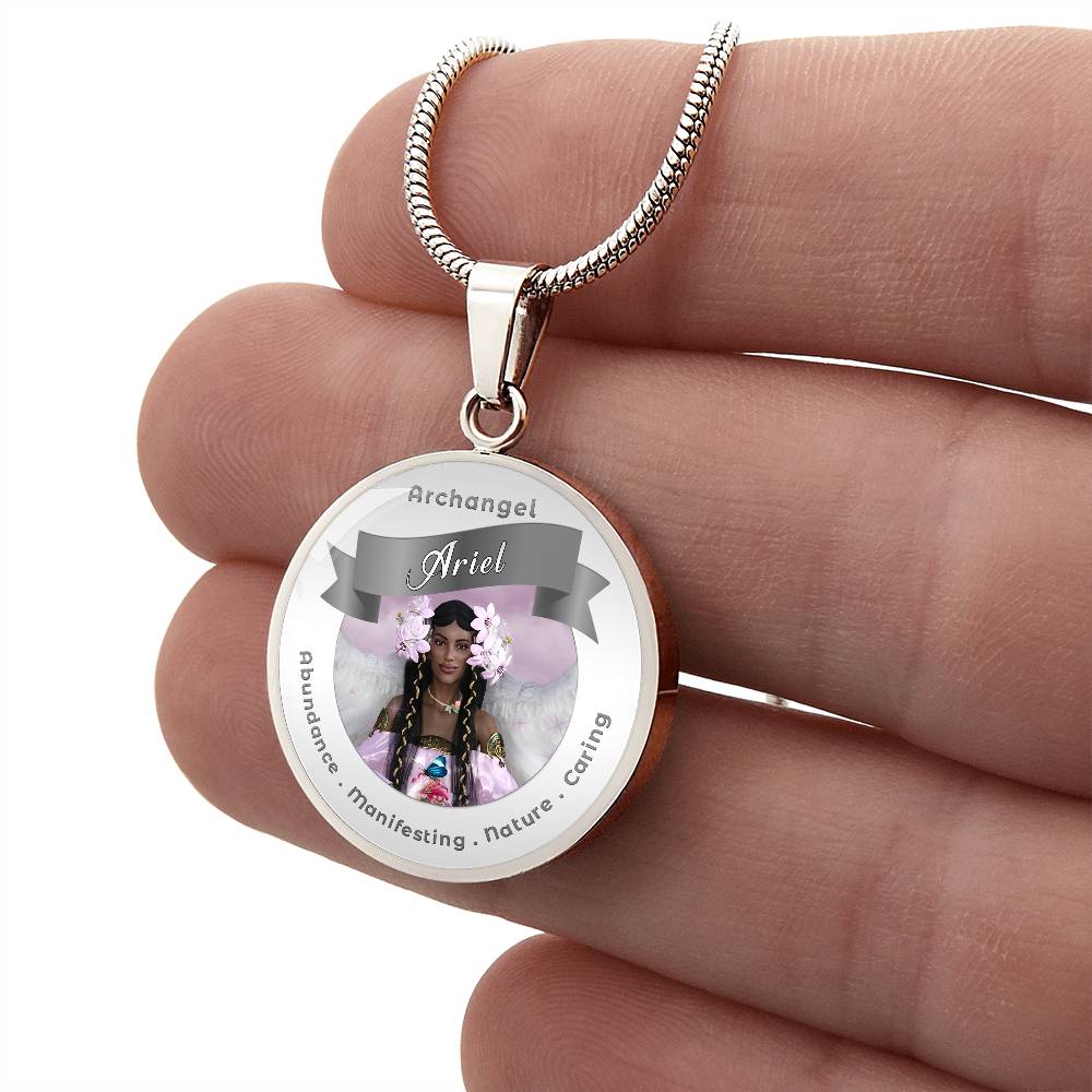 Archangel Ariel 2 - Affirmation Necklace For Abundance, Manifesting, Nature & Caring - More Than CharmsMore Than Charms
