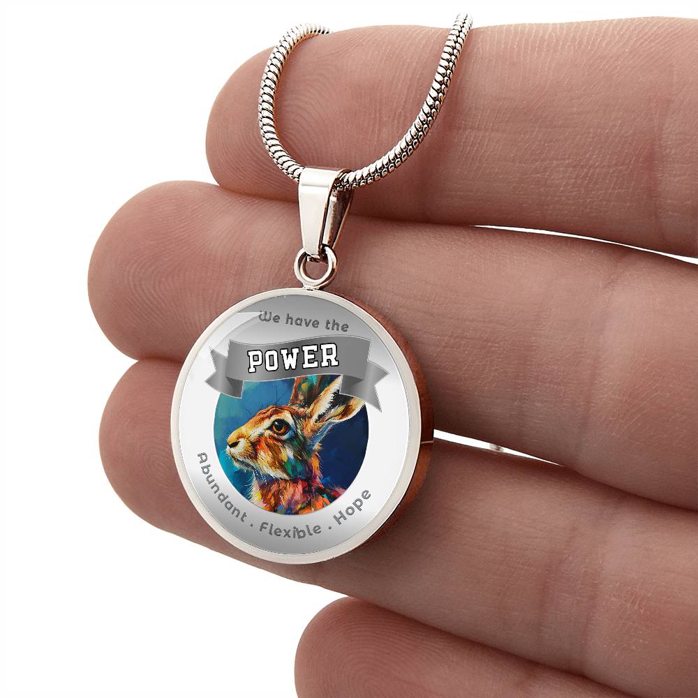 Rabbit - Power Animal Affirmation Necklace - Abundant Flexible Hope - More Than CharmsMore Than Charms