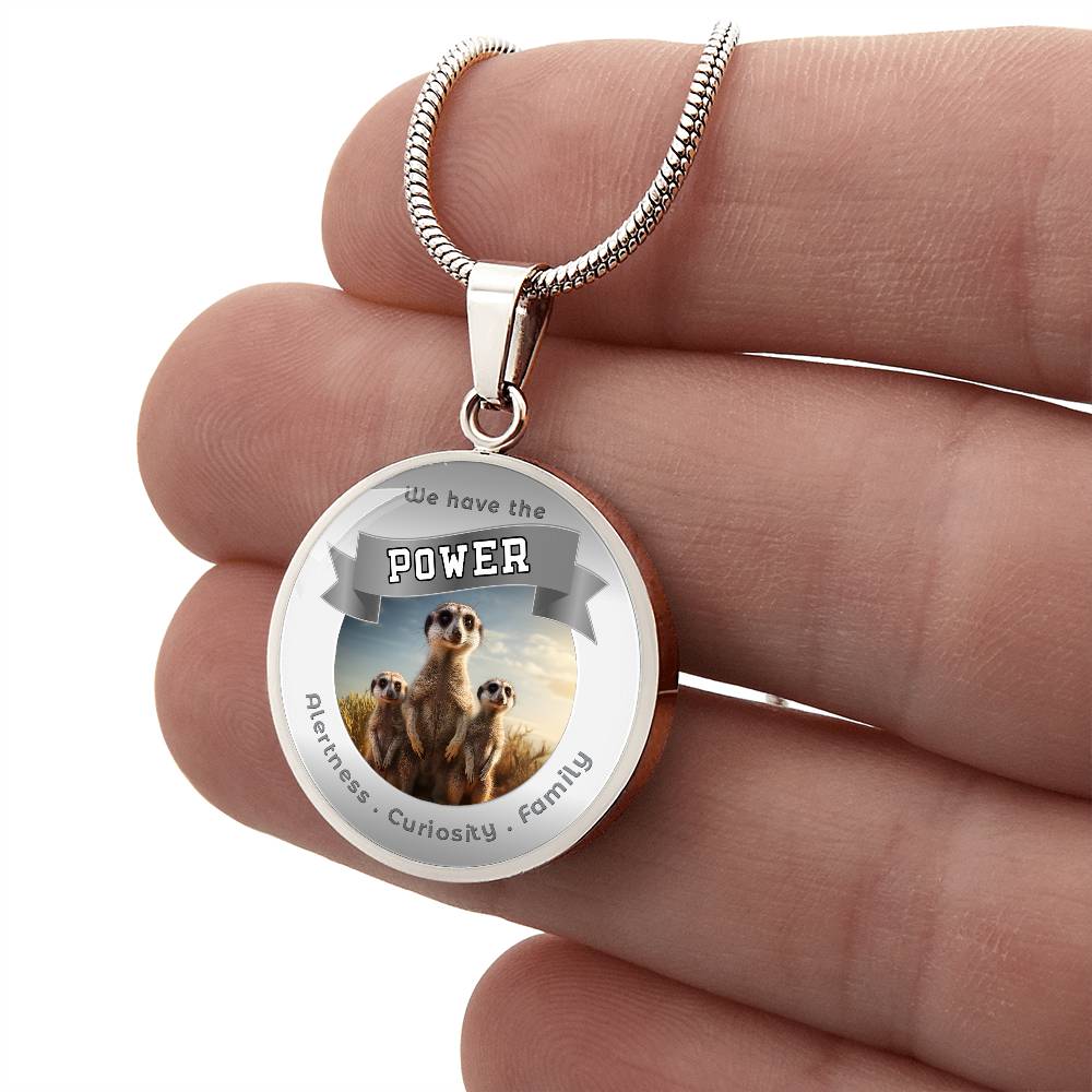 Meercat - Power Animal Affirmation Necklace - Alertness Curiosity Family- More Than CharmsMore Than Charms