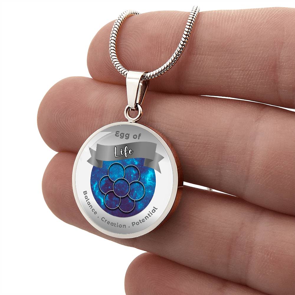 Egg of Life - Creation Potential Balance - Affirmation Necklace - More Than CharmsMore Than Charms