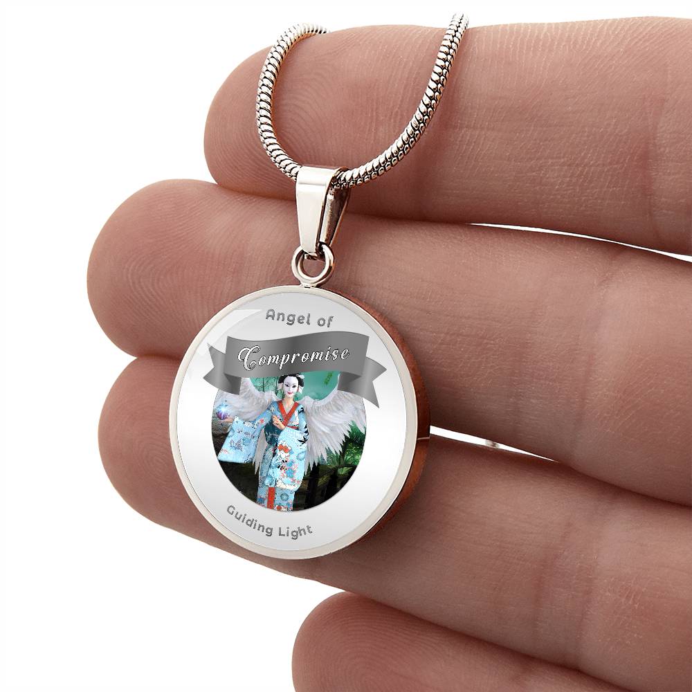 Compromise - Guardian Angel Affirmation Necklace - More Than CharmsMore Than Charms