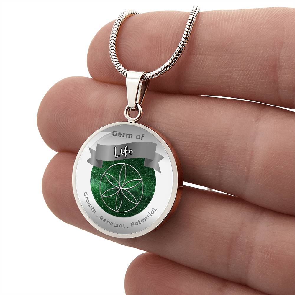 Germ of Life - Growth Renewal Potential- Affirmation Necklace - More Than CharmsMore Than Charms