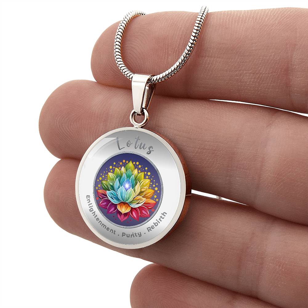 Lotus - Purity Enlightenment Rebirth - Affirmation Necklace - More Than CharmsMore Than Charms