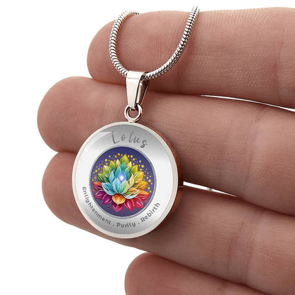 Lotus - Purity Enlightenment Rebirth - Affirmation Necklace - More Than CharmsMore Than Charms