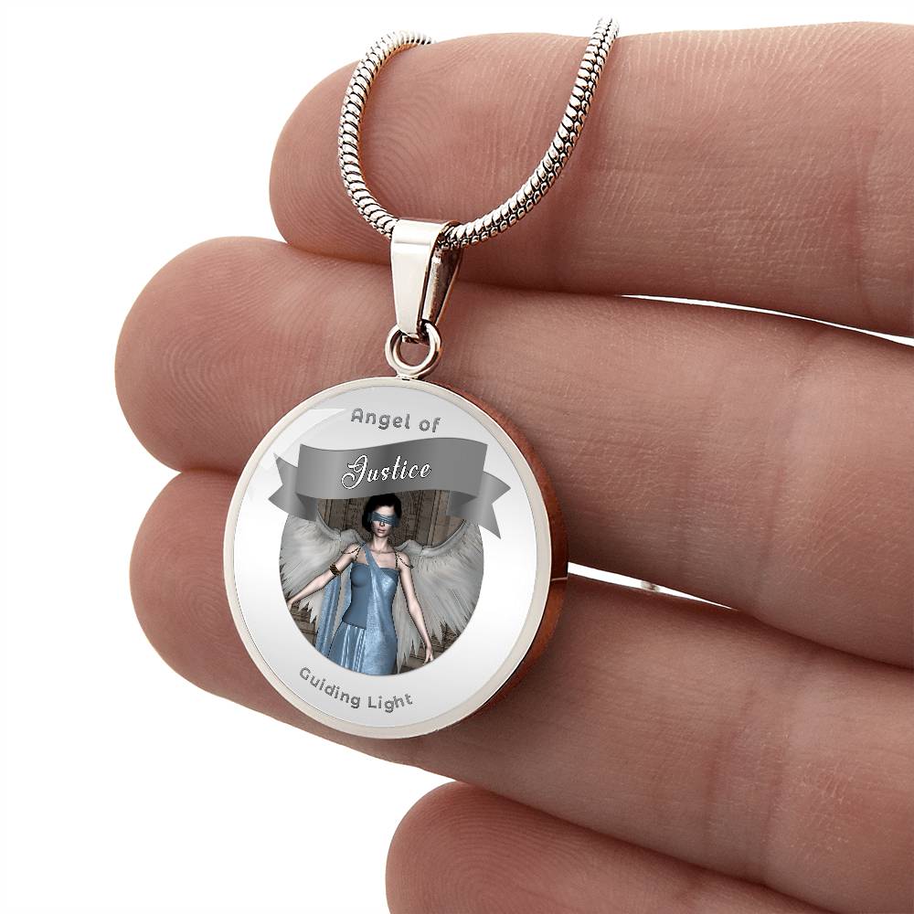 Justice - Guardian Angel Affirmation Necklace - More Than CharmsMore Than Charms