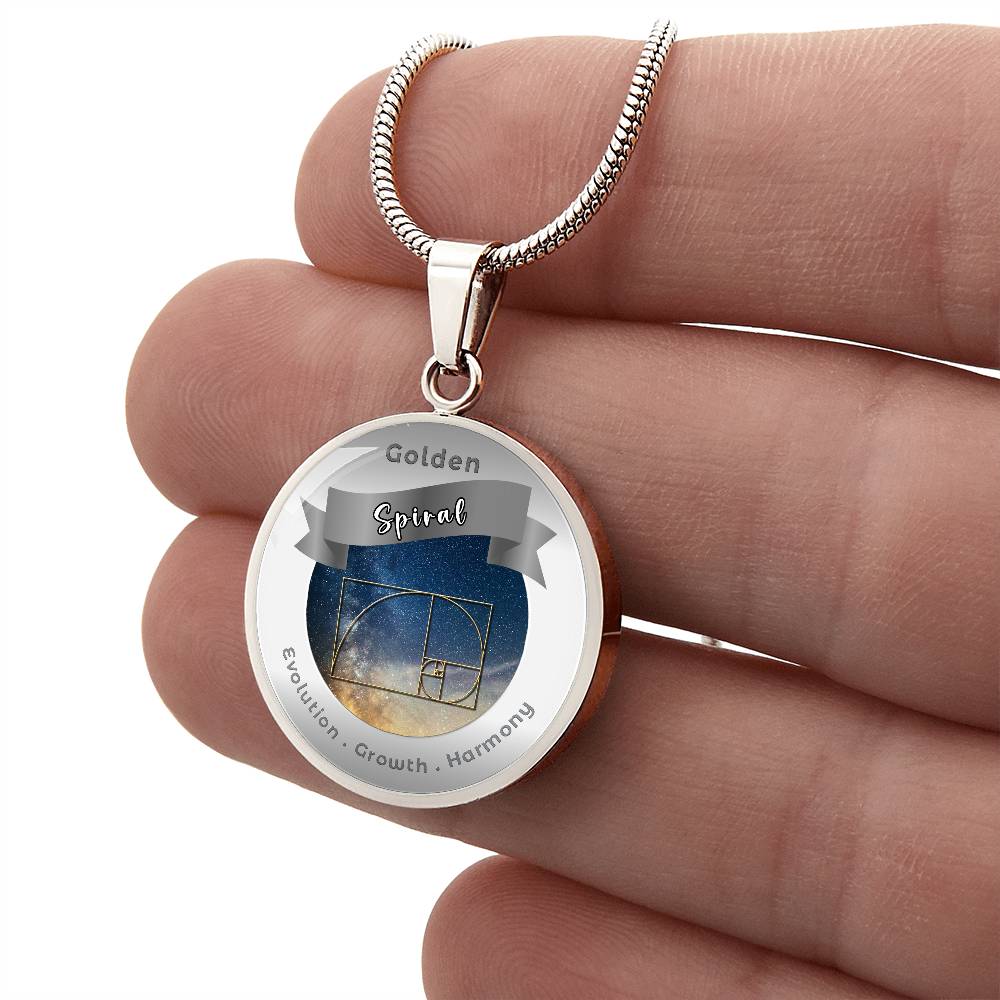 Golden Spiral - Growth Evolution Harmony - Affirmation Necklace - More Than CharmsMore Than Charms