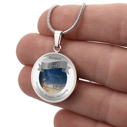 Golden Spiral - Growth Evolution Harmony - Affirmation Necklace - More Than CharmsMore Than Charms