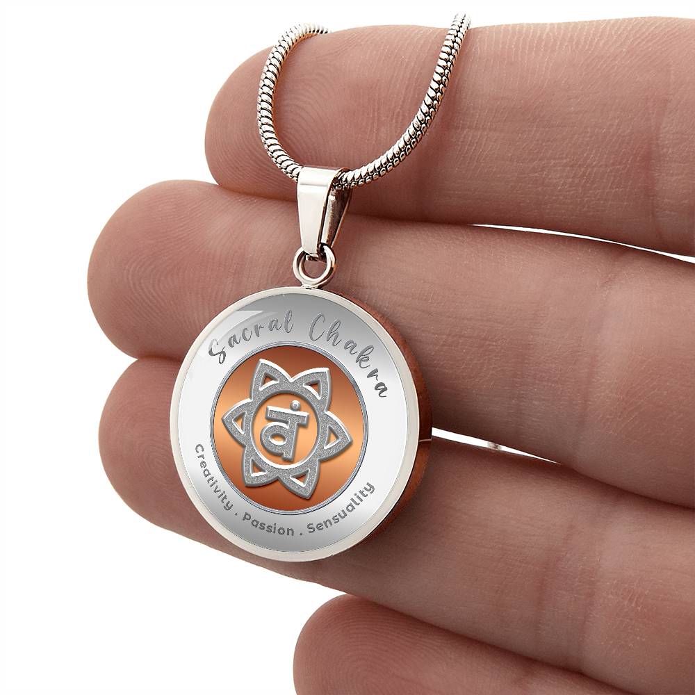 Sacral Chakra - Creativity Passion Sensuality - Affirmation Necklace - More Than CharmsMore Than Charms