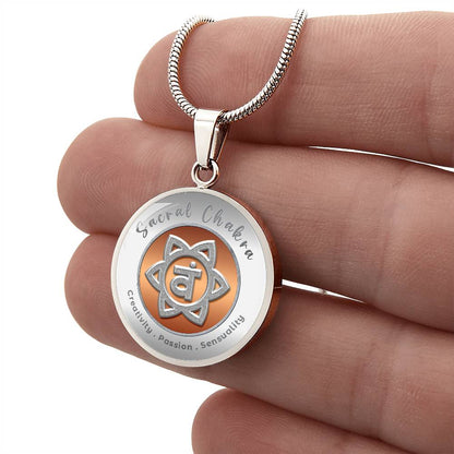 Sacral Chakra - Creativity Passion Sensuality - Affirmation Necklace - More Than CharmsMore Than Charms