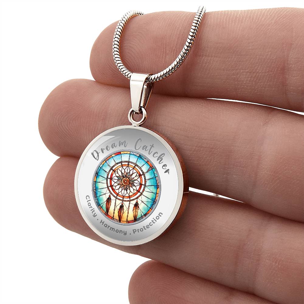 Dream Catcher - Protection Harmony Clarity - Affirmation Necklace - More Than CharmsMore Than Charms